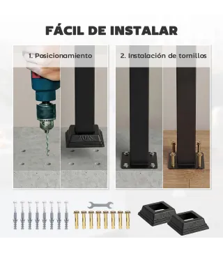 Barandilla de Escalera 131 cm Pasamanos para Escalera con Kit de Instalación Ángulo Ajustable para 1-4 Escalones Negro