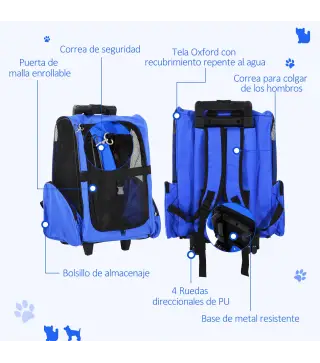Transportín Carrito para Mascotas