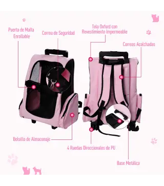 Transportín Carrito para Mascotas