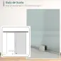 Puerta Corredera de Cristal 90x205 cm Puerta Corrediza Deslizante con Riel de Cristal de Seguridad Translúcido