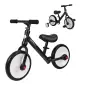Bicicleta de Equilibrio con Pedales y Ruedas Entrenamiento Extraíbles de Asiento Regulable 33-38cm Niños +24 Meses Carga 25kg Ne