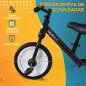 Bicicleta de Equilibrio con Pedales y Ruedas Entrenamiento Extraíbles de Asiento Regulable 33-38cm Niños +24 Meses Carga 25kg Ne