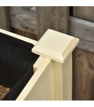 Huerto Urbano Mesa de Cultivo 118x55x83 cm Elevado de Madera con Estante Tela Geotextil Ruedas con Frenos Portátil para Cultivo