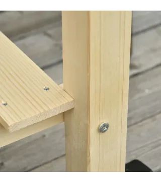 Huerto Urbano Mesa de Cultivo 118x55x83 cm Elevado de Madera con Estante Tela Geotextil Ruedas con Frenos Portátil para Cultivo