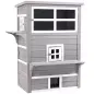 Caseta para Gatos de Madera Exterior Casa Grande para Gatos de 3 Pisos con Múltiples Entradas Ventanas y 2 Plataformas para Terr Caseta para Gatos de Madera Exterior Casa Grande para Gatos de 3 Pisos con Múltiples Entradas Ventanas y 2 Plataformas para Terr