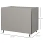 Funda para Balancín de Jardín con Cremallera Cubierta para Muebles de Exterior 205x124x164 cm Gris Claro