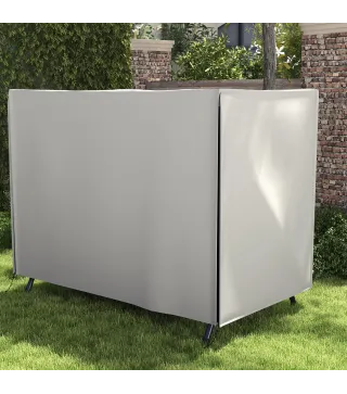 Funda para Balancín de Jardín con Cremallera Cubierta para Muebles de Exterior 205x124x164 cm Gris Claro