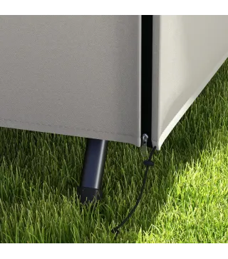 Funda para Balancín de Jardín con Cremallera Cubierta para Muebles de Exterior 205x124x164 cm Gris Claro