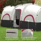 Tienda de Campaña Familiar para 4-6 Personas Impermeable con Dormitorios Independientes 435x251x195 cm Gris y Blanco