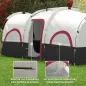 Tienda de Campaña Familiar para 4 Personas Impermeable con Dormitorios Independientes 435x251x195 cm Gris y Blanco Tienda de Campaña Familiar para 4 Personas Impermeable con Dormitorios Independientes 435x251x195 cm Gris y Blanco