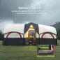 Tienda de Campaña Familiar para 4 Personas Impermeable con Dormitorios Independientes 435x251x195 cm Gris y Blanco Tienda de Campaña Familiar para 4 Personas Impermeable con Dormitorios Independientes 435x251x195 cm Gris y Blanco