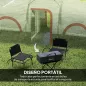 Tienda de Campaña Familiar para 4-6 Personas Impermeable con Dormitorios Independientes 435x251x195 cm Gris y Blanco