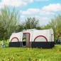 Tienda de Campaña Familiar para 4-6 Personas Impermeable con Dormitorios Independientes 435x251x195 cm Gris y Blanco