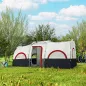 Tienda de Campaña Familiar para 4 Personas Impermeable con Dormitorios Independientes 435x251x195 cm Gris y Blanco Tienda de Campaña Familiar para 4 Personas Impermeable con Dormitorios Independientes 435x251x195 cm Gris y Blanco
