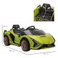 Coche Eléctrico para Niños de +3 Años Lamborghini SIAN Coche de Batería 12V con Mando a Distancia Apertura de Puerta Música MP3