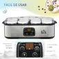Yogurtera 30W Capacidad 1,44L con 8 Tarros de Cristal de 180 ml Termostato Ajustable Temporizador de 1-48 Horas y Apagado Automá