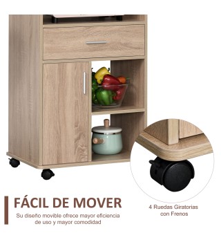 Carro de Cocina para Microondas