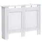 Cubre Radiadores, 111.5x19x82 cm, Cubierta para Radiador Moderna de MDF, con Estante Superior y Listones, para Salón, Do Cubre Radiadores, 111.5x19x82 cm, Cubierta para Radiador Moderna de MDF, con Estante Superior y Listones, para Salón, Do