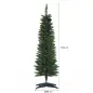 Árbol de Navidad Artificial Estrecho 150 cm con 294 Ramas y Base Desmontable Fácil de Montar Verde