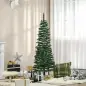 Árbol de Navidad Artificial Estrecho 150 cm con 294 Ramas y Base Desmontable Fácil de Montar Verde