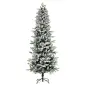 Árbol de Navidad Nevado 210 cm Árbol de Navidad Artificial con 784 Puntas de Rama Ignífugas y Soporte de Acero Decoración Navide