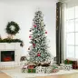 Árbol de Navidad Nevado 210 cm Árbol de Navidad Artificial con 784 Puntas de Rama Ignífugas y Soporte de Acero Decoración Navide