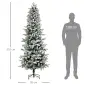 Árbol de Navidad Nevado 210 cm Árbol de Navidad Artificial con 784 Puntas de Rama Ignífugas y Soporte de Acero Decoración Navide