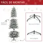 Árbol de Navidad Nevado 210 cm Árbol de Navidad Artificial con 784 Puntas de Rama Ignífugas y Soporte de Acero Decoración Navide