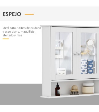 Armario de Baño con Espejo de Pared