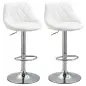 Conjunto de 2 Taburetes de Bar Giratorios con Altura Regulable Sillas Altas Modernas de Comedor con Base Redonda y Reposapiés 46