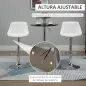 Conjunto de 2 Taburetes de Bar Giratorios con Altura Regulable Sillas Altas Modernas de Comedor con Base Redonda y Reposapiés 46
