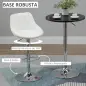 Conjunto de 2 Taburetes de Bar Giratorios con Altura Regulable Sillas Altas Modernas de Comedor con Base Redonda y Reposapiés 46