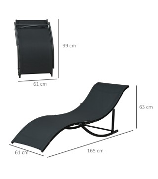 Set de 2 Tumbonas Plegables