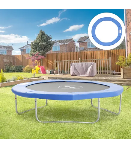 Cubierta de Protección Acolchada Borde de Seguridad para Trampolines Cama Elástica con Diámetro Ø305 cm Azul