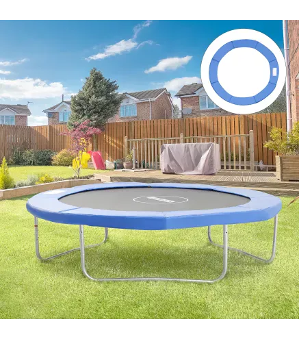 Cubierta de Protección Acolchada Borde de Seguridad para Trampolines Cama Elástica con Diámetro Ø305 cm Azul