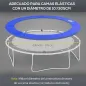 Cubierta de Protección Acolchada Borde de Seguridad para Trampolines Cama Elástica con Diámetro Ø305 cm Azul