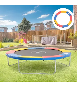 Cubierta de Protección Acolchada Borde de Seguridad para Trampolines Cama Elástica con Diámetro Ø305 cm Multicolor
