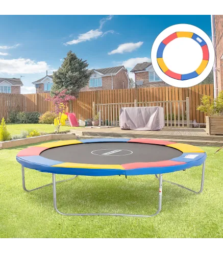 Cubierta de Protección Acolchada Borde de Seguridad para Trampolines Cama Elástica con Diámetro Ø305 cm Multicolor