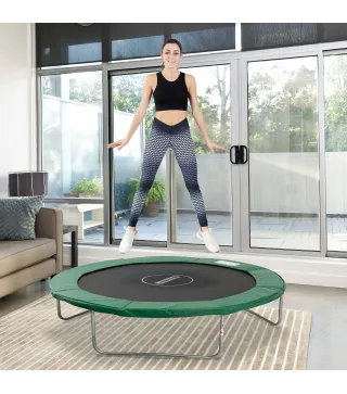 Cubierta de Protección Acolchada Borde de Seguridad para Trampolines Cama Elástica con Diámetro Ø305 cm Verde