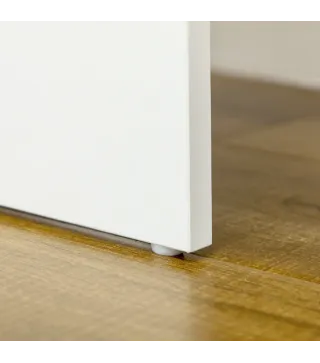 Tocador de Maquillaje con Taburete y Espejo de Estilo Moderno con 4 Cajones 4 Compartimientos 80x38x143 cm Blanco