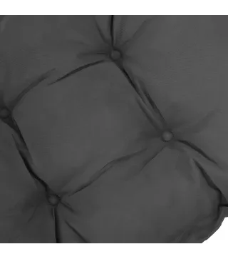 Cojín para Banco de Jardín Acolchado con Cuerdas de Sujeción y Relleno Grueso para Exterior e Interior 100x40x10 cm Gris