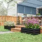 Juego de 2 Jardineras Exterior Grandes de Acero Galvanizado Huertos Urbanos para Terraza Jardín 100x50x30 cm Negro Juego de 2 Jardineras Exterior Grandes de Acero Galvanizado Huertos Urbanos para Terraza Jardín 100x50x30 cm Negro