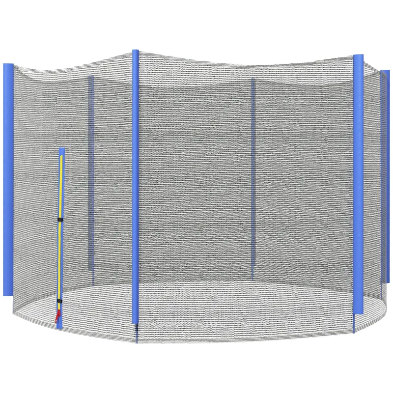 Red de Trampolín Redondo Ø244 cm para Exterior con Anti-UV y Puerta con Cremallera para 6 Postes Rectos Azul Red de Trampolín Redondo Ø244 cm para Exterior con Anti-UV y Puerta con Cremallera para 6 Postes Rectos Azul