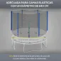 Red de Trampolín Redondo Ø244 cm para Exterior con Anti-UV y Puerta con Cremallera para 6 Postes Rectos Azul