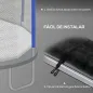 Red de Trampolín Redondo Ø244 cm para Exterior con Anti-UV y Puerta con Cremallera para 6 Postes Rectos Azul