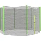 Red de Seguridad para Cama Elástica Ø244 para Exterior con Anti-UV y Puerta con Cremallera para 6 Postes Rectos Verde