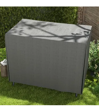 Funda para Balancín de Jardín con Cremallera Cubierta para Muebles de Exterior 205x124x164 cm Gris Oscuro