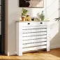 Cubre Radiadores de MDF con 2 Cajones Cubierta para Radiador para Salón Dormitorio Pasillo 111x19x95,5 cm Blanco