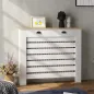 Cubre Radiadores de MDF con 2 Cajones Cubierta para Radiador para Salón Dormitorio Pasillo 111x19x95,5 cm Blanco