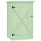 Armario de Jardín de Madera para Exterior para Herramientas con 2 Estantes y Techo Asfáltico 75x56x115 cm Verde